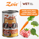 430g Zoic Lamb and Vegetables Dog Wet Food in Can