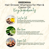 Greenika for Men 100ML Hair Grower Shampoo + 50ML Castor Oil Combo