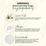 5 pcs. Greenika Niacinamide Soap + Shower Glove