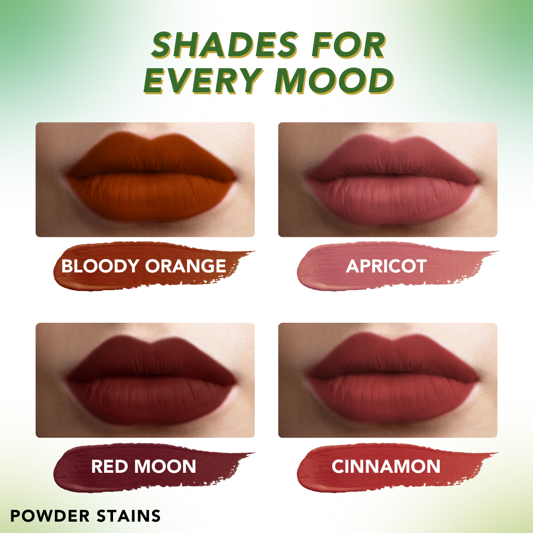 Glints Powder Stains Lip Tint Matte Liquid