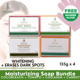 135G Premium Soap Bar Bundle with FREE Shower Glove