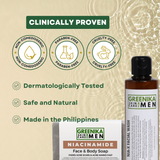 Greenika 100ML Nia-X Facial Wash for Men + Niacinamide Soap for Men Combo
