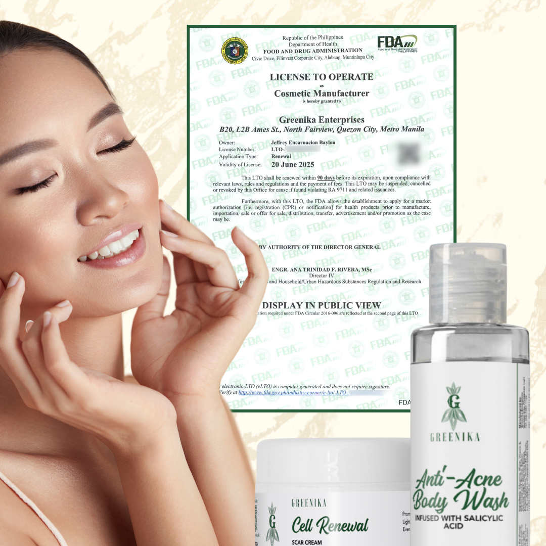 Greenika Acne Body Wash + Cell Renewal Cream Combo