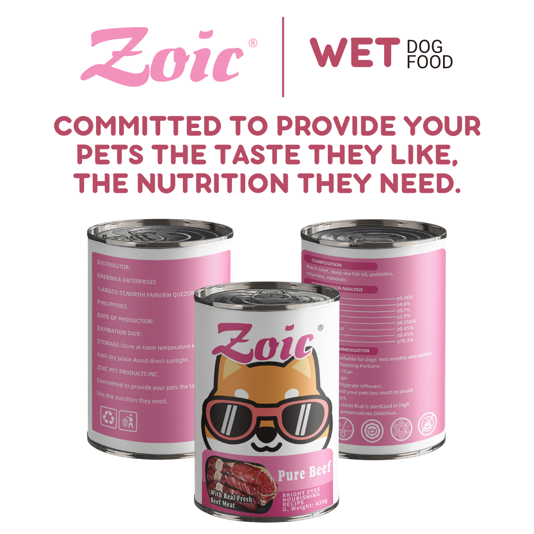 430g Zoic Pure Beef Dog Wet Food in Can