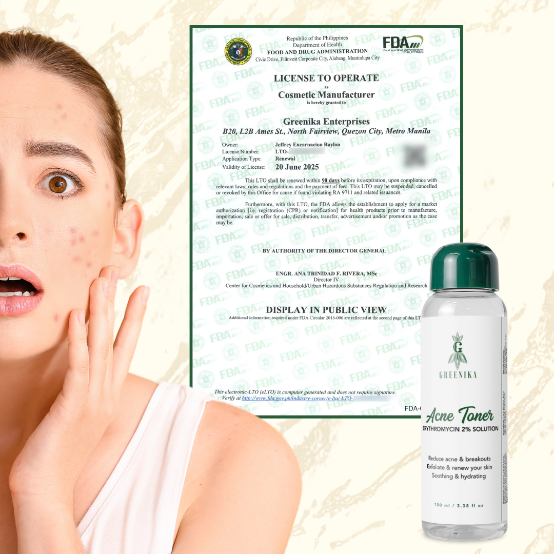 Greenika Acne Toner (Formerly Erythromycin 2% Solution)