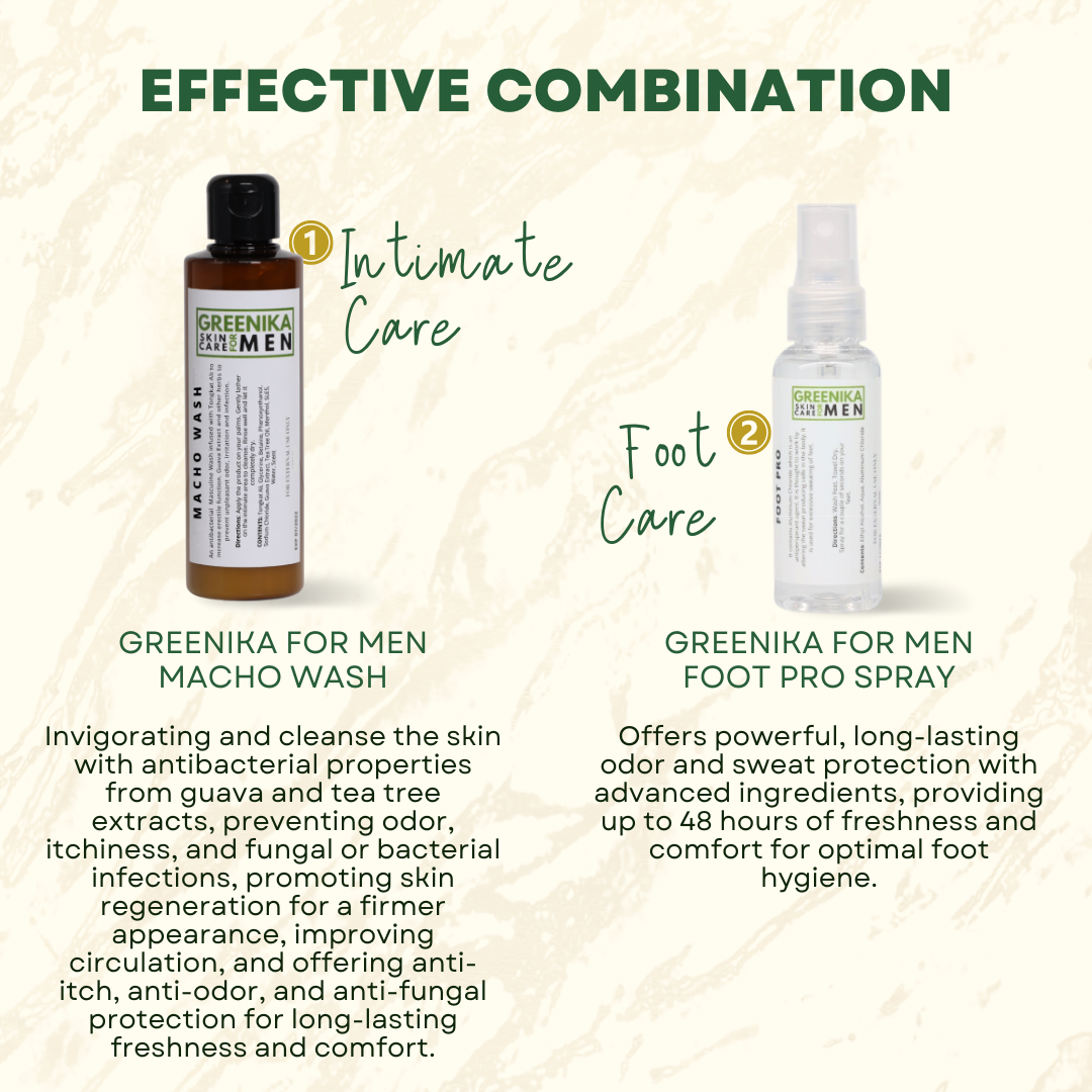 Greenika for Men Masculine Wash + Foot Spray Combo