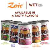 430g Zoic Lamb and Vegetables Dog Wet Food in Can