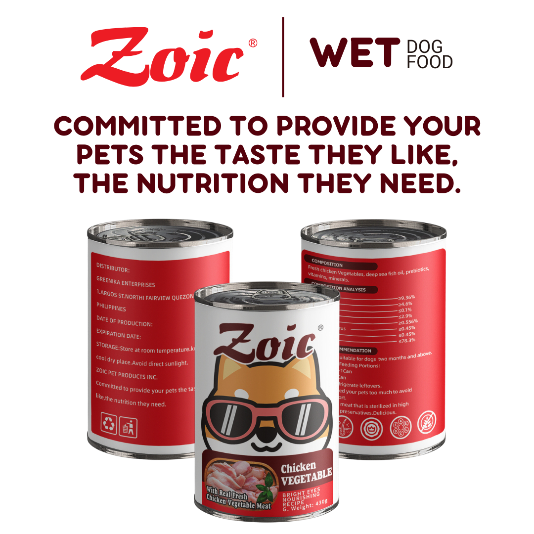 430g Zoic Chicken Vegetable Dog Wet Food in Can