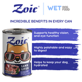 430g Zoic Lamb Liver Dog Wet Food in Can