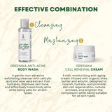 Greenika Acne Body Wash + Cell Renewal Cream Combo