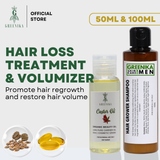 Greenika for Men 100ML Hair Grower Shampoo + 50ML Castor Oil Combo