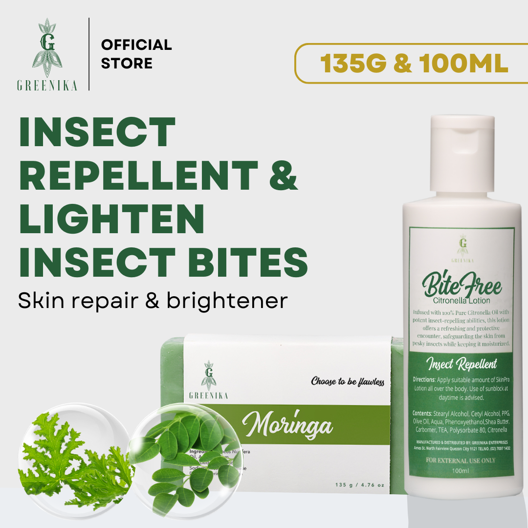 Greenika Bitefree Citronella Lotion + Moringa Soap Combo