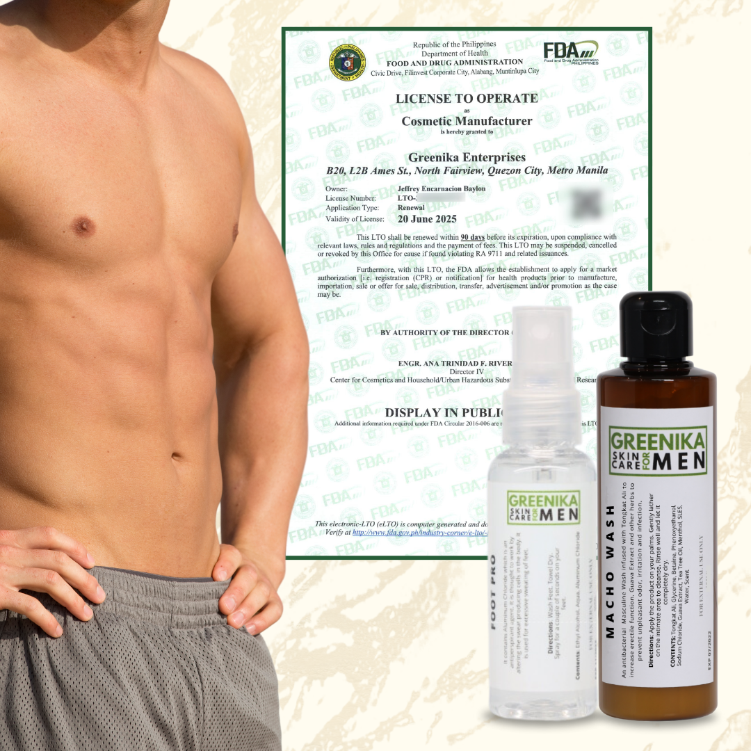 Greenika for Men Masculine Wash + Foot Spray Combo