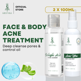 Greenika Acne Ultra Spray + Salicylic Cleanser Combo