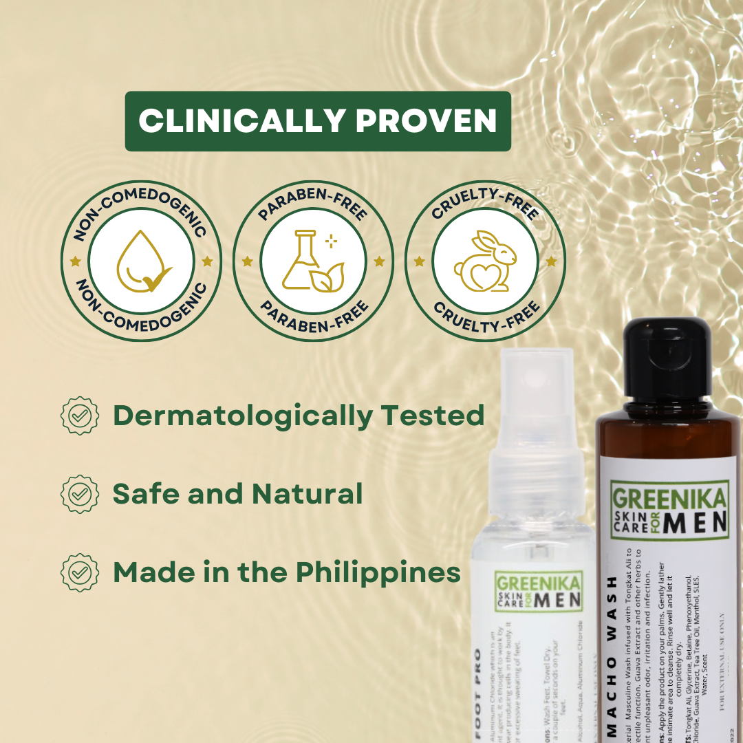 Greenika for Men Masculine Wash + Foot Spray Combo