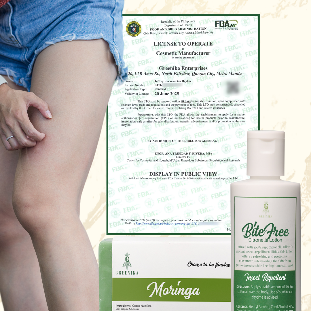 Greenika Bitefree Citronella Lotion + Moringa Soap Combo