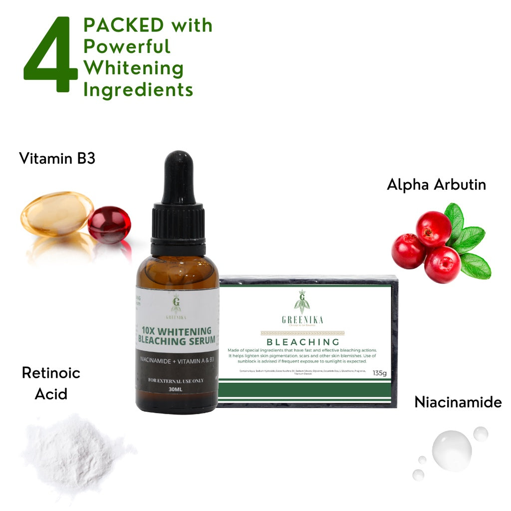 Greenika Bleaching Soap & Bleaching Serum Duo
