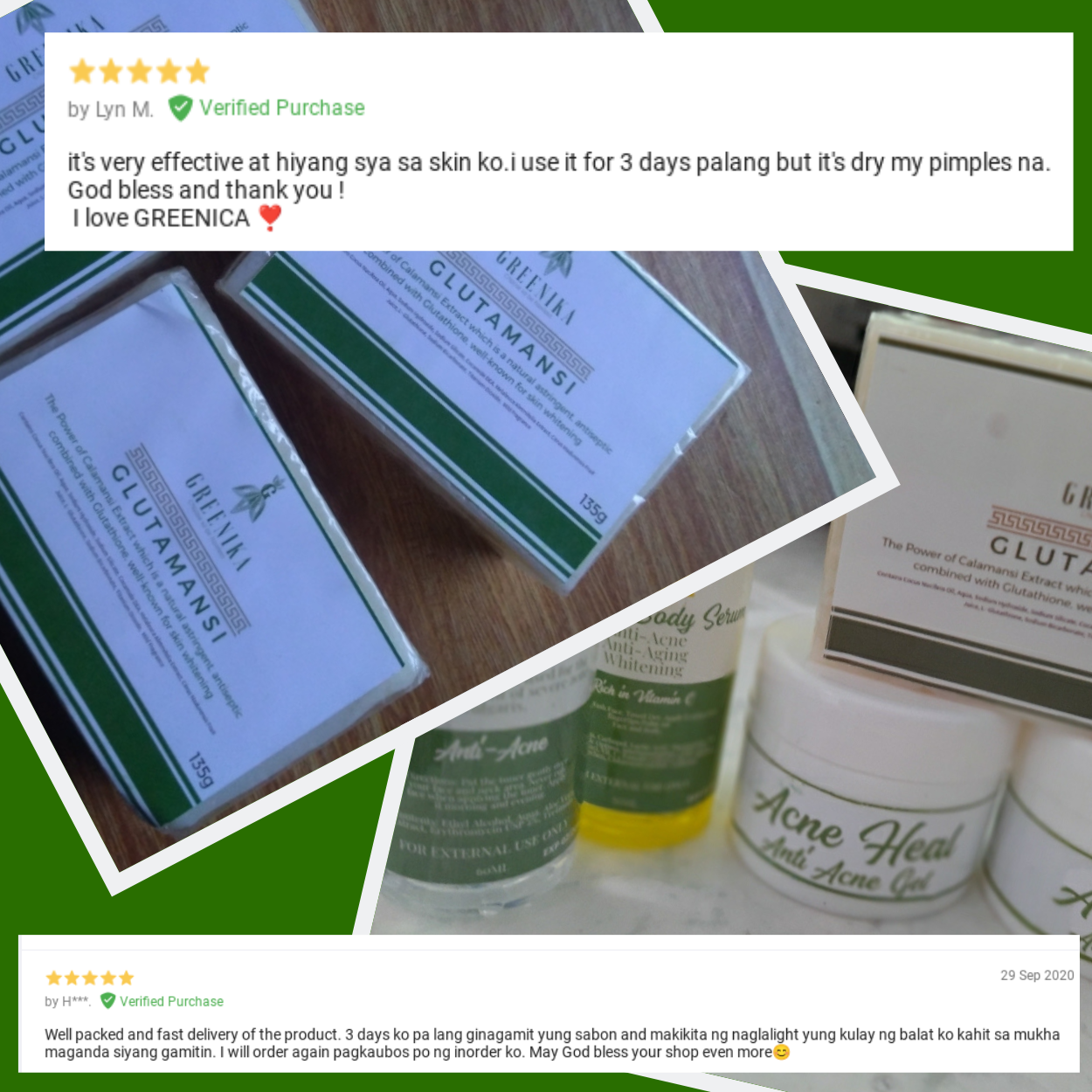 Greenika Organic Glutamansi Natural Astringent Soap