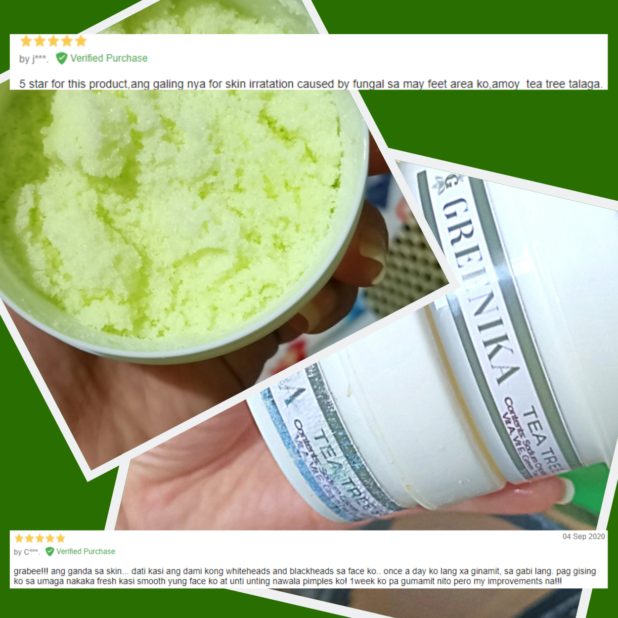Greenika Tea Tree Anti Acne Anti Pimple Refined Salt Scrub