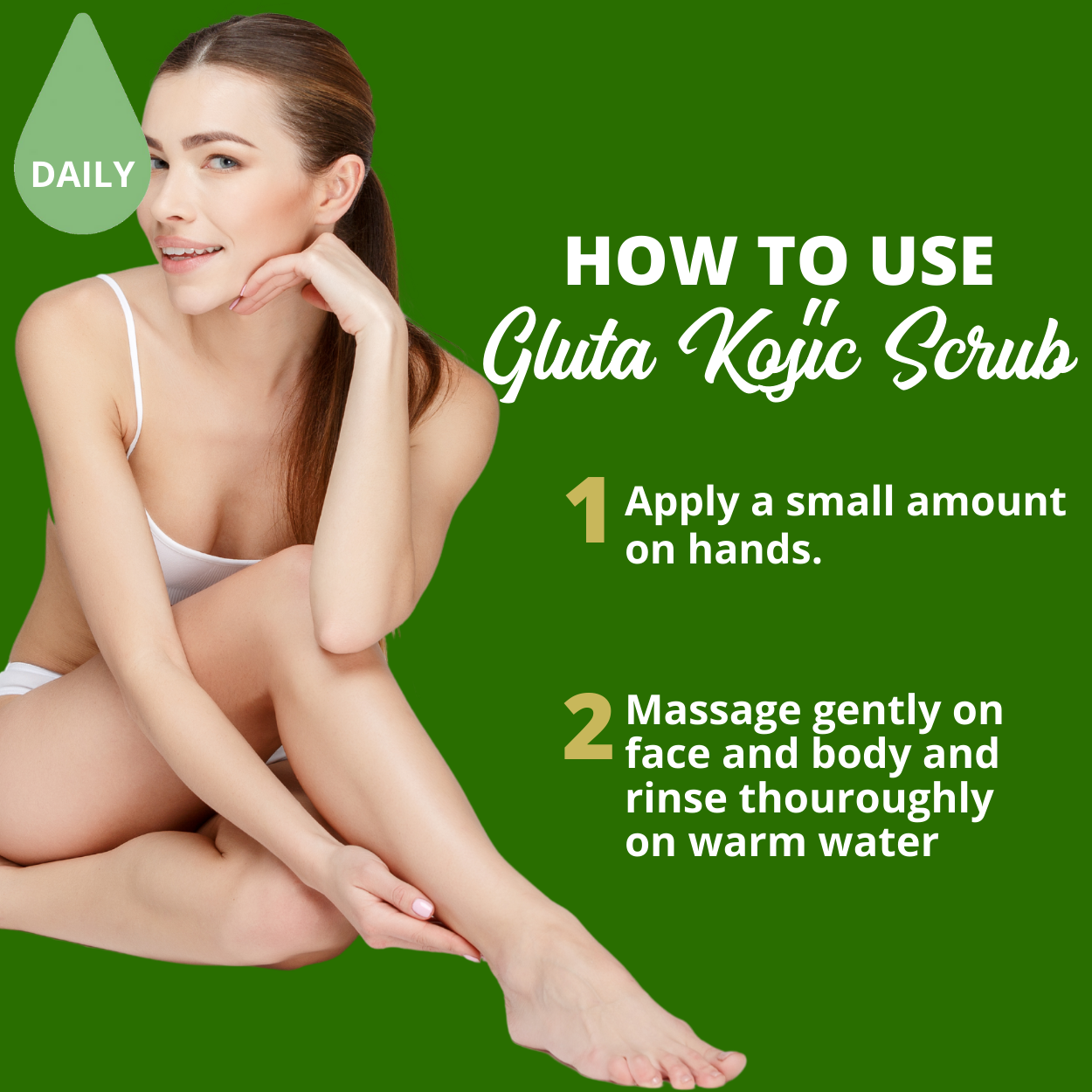 Greenika Gluta Kojic Face and Body Scrub