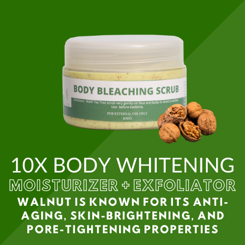 Greenika Body Bleaching Scrub for Body Whitening & Dark Spot Remover
