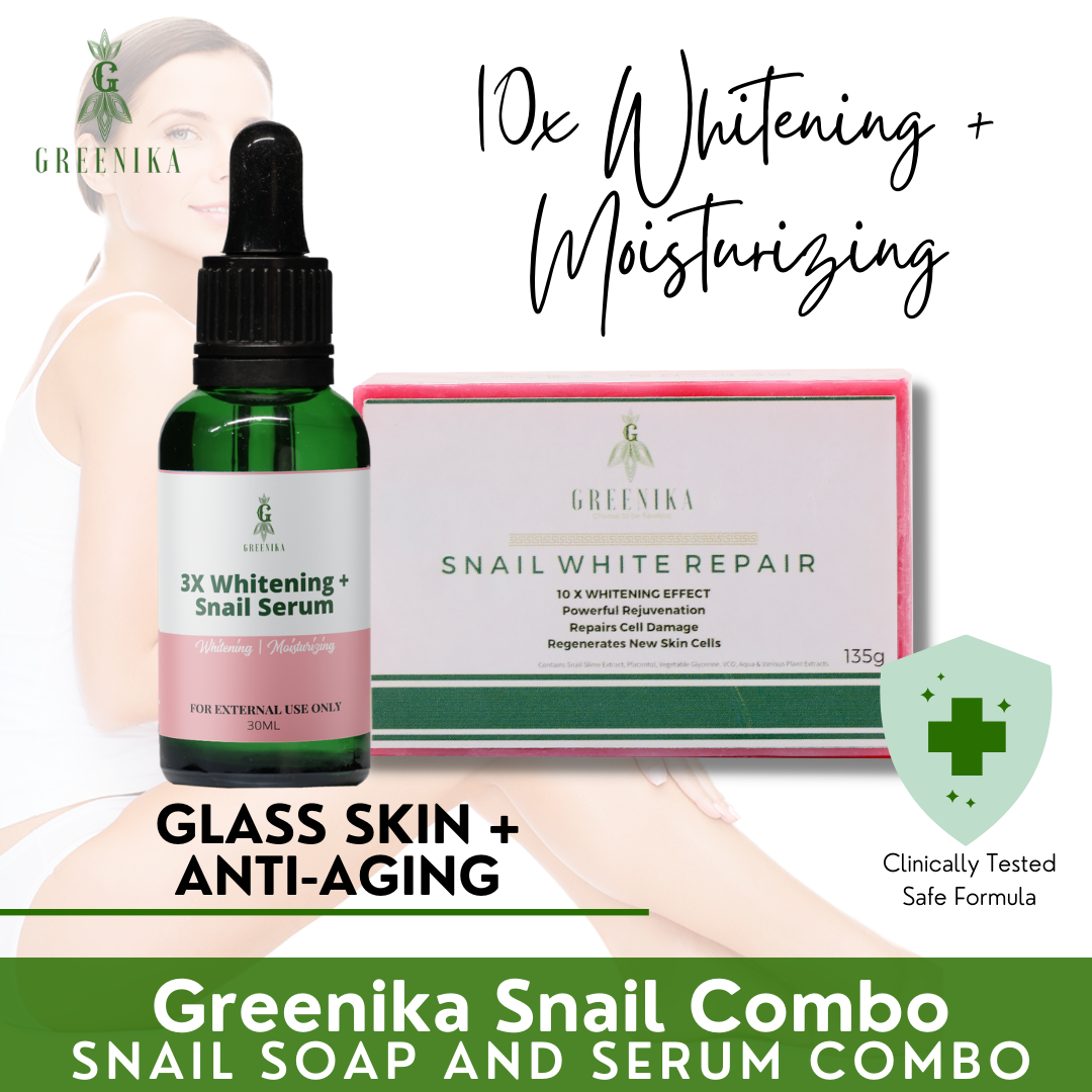 Greenika Organic Snail Slime Combo Soap and Serum