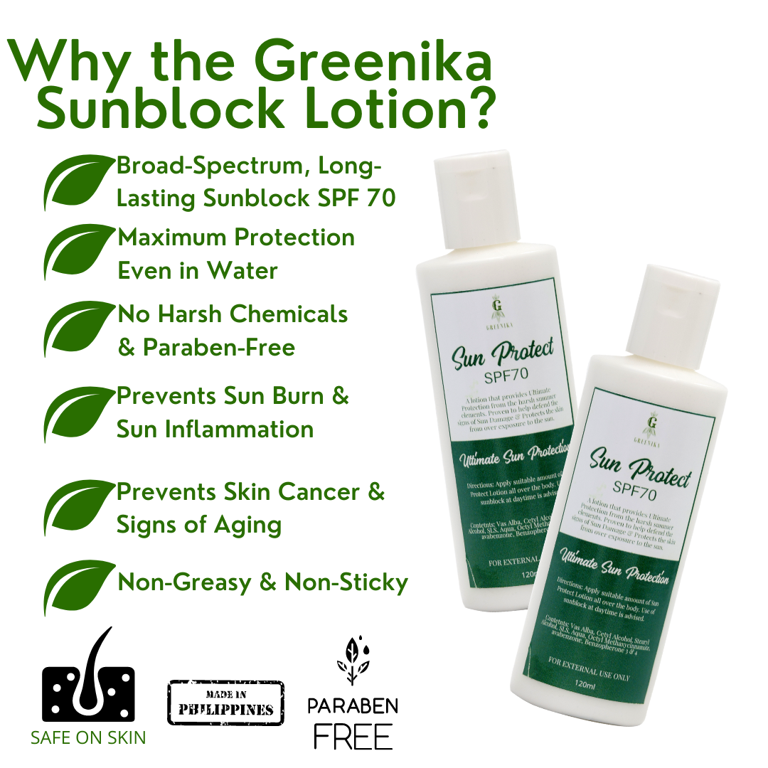 Greenika Sun Protect Sun Block Lotion SPF70 Broad Spectrum