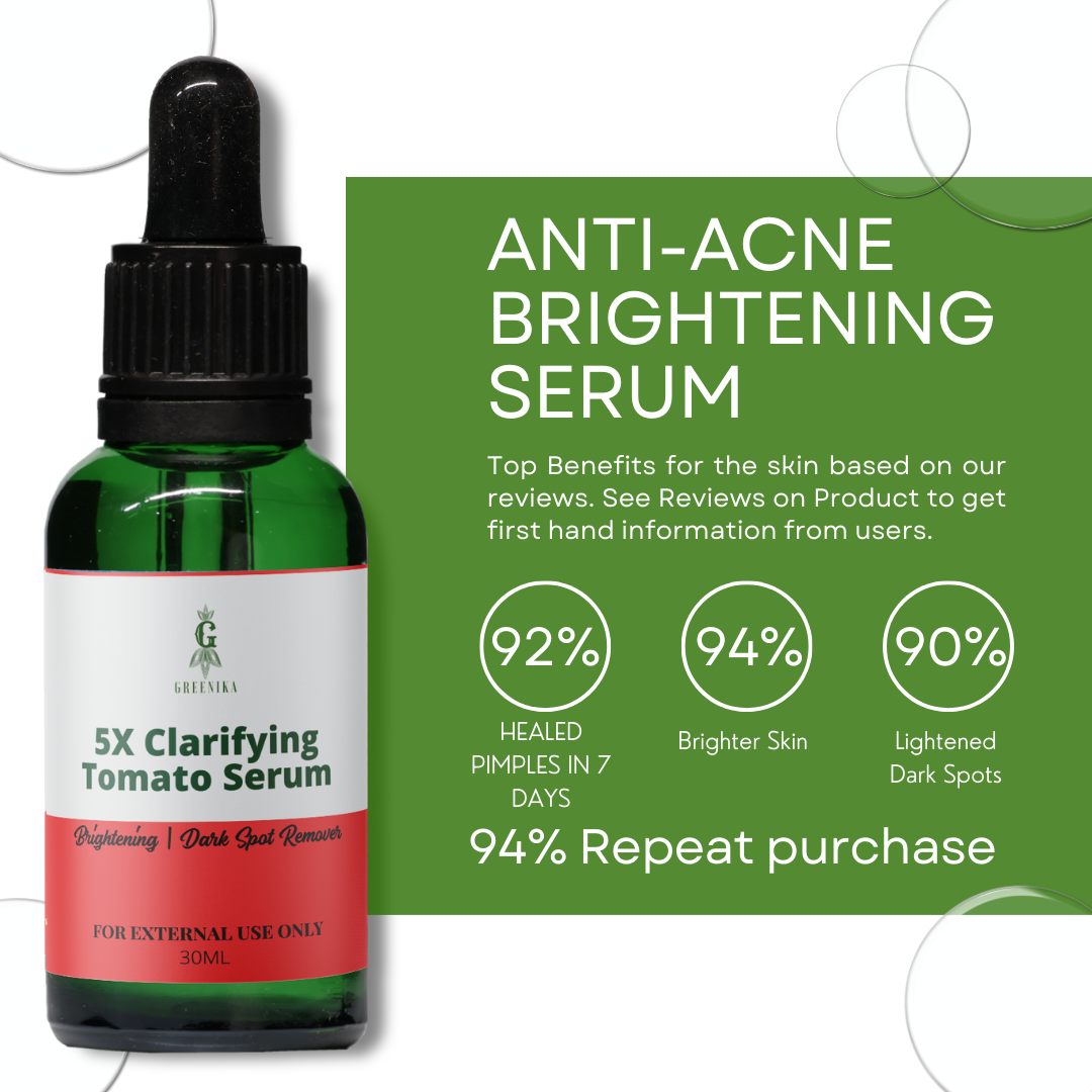 Greenika Tomato Face Serum Whitening Treatment Moisturizer 15mL