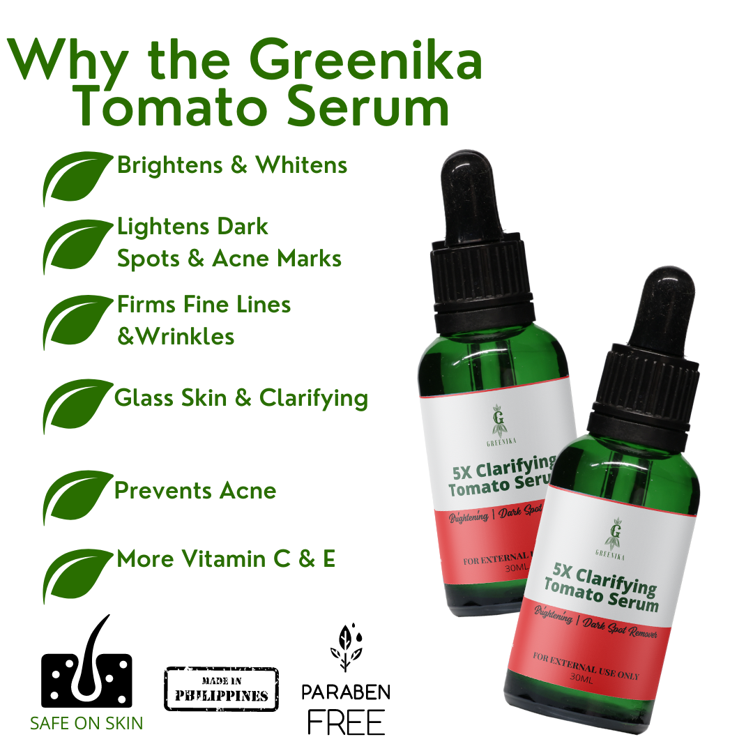Greenika Tomato Face Serum Whitening Treatment Moisturizer 15mL