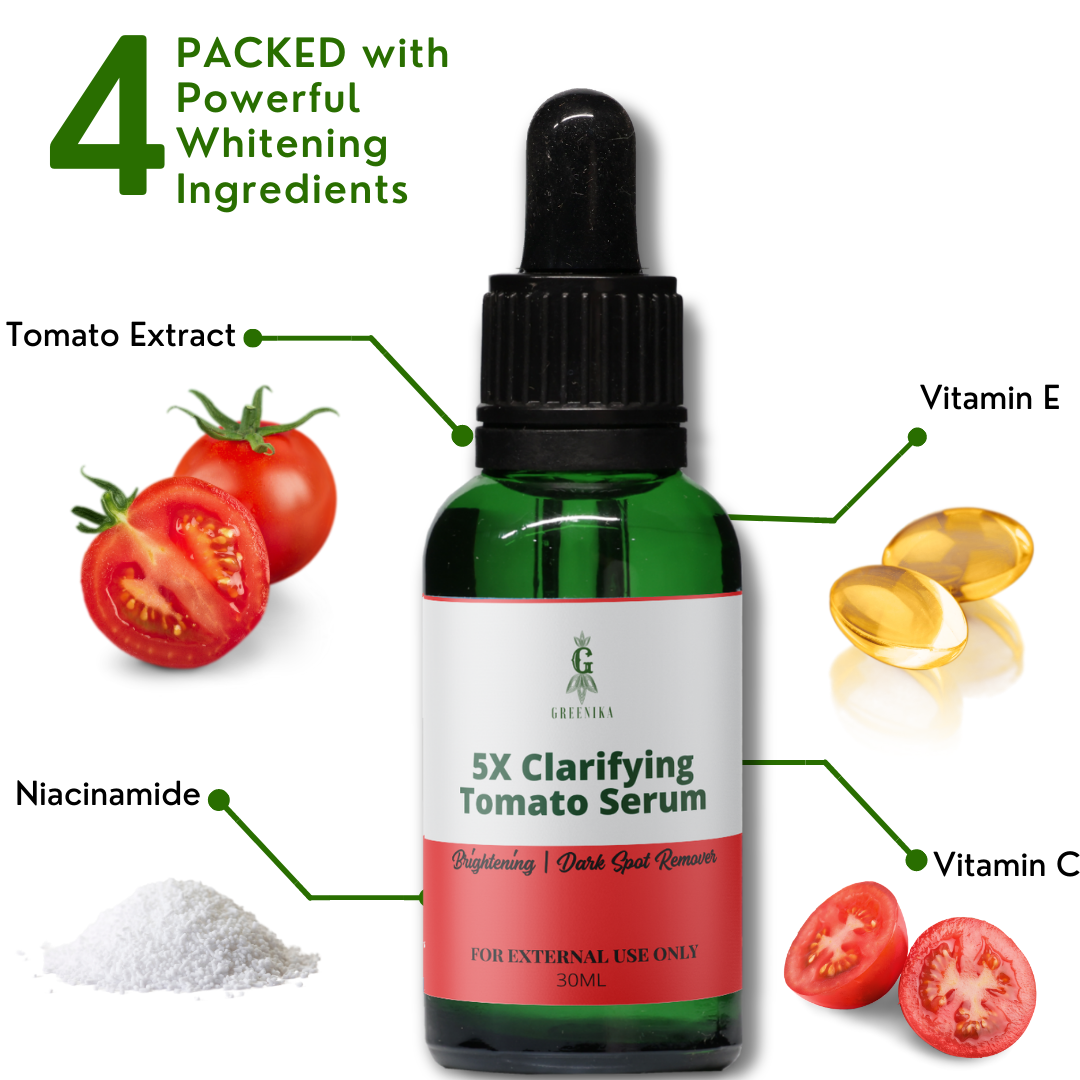 Greenika Tomato Face Serum Whitening Treatment Moisturizer 15mL