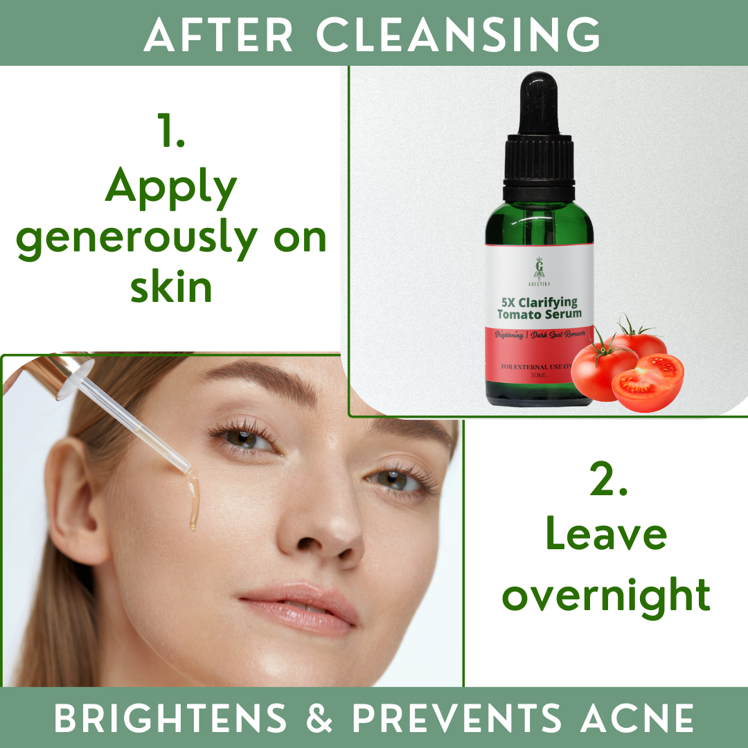 Greenika Tomato Face Serum Whitening Treatment Moisturizer 15mL