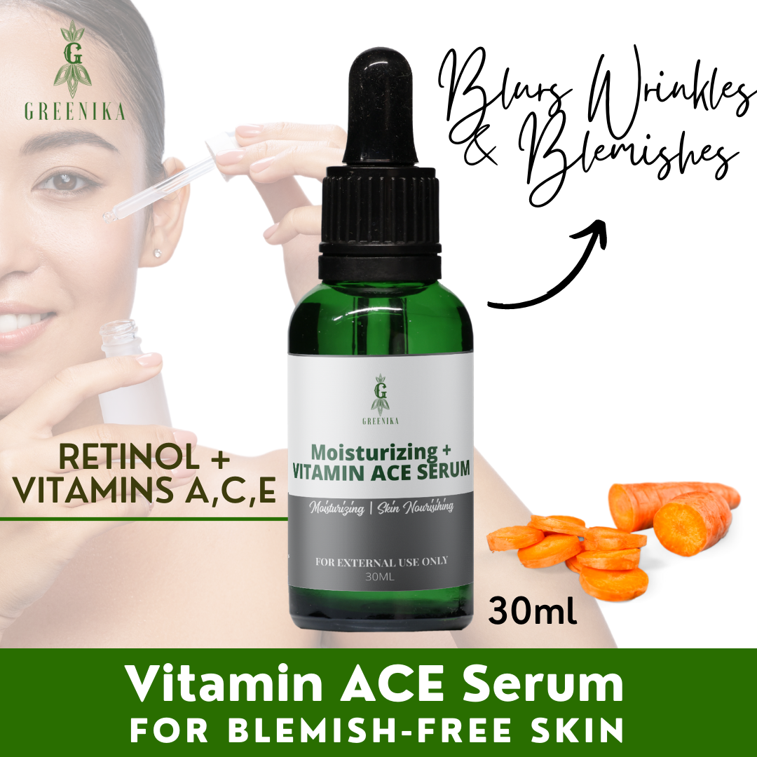 Greenika Whitening Face Serum Facial Moisturizer with Vitamin ACE and Niacinamide 30mL