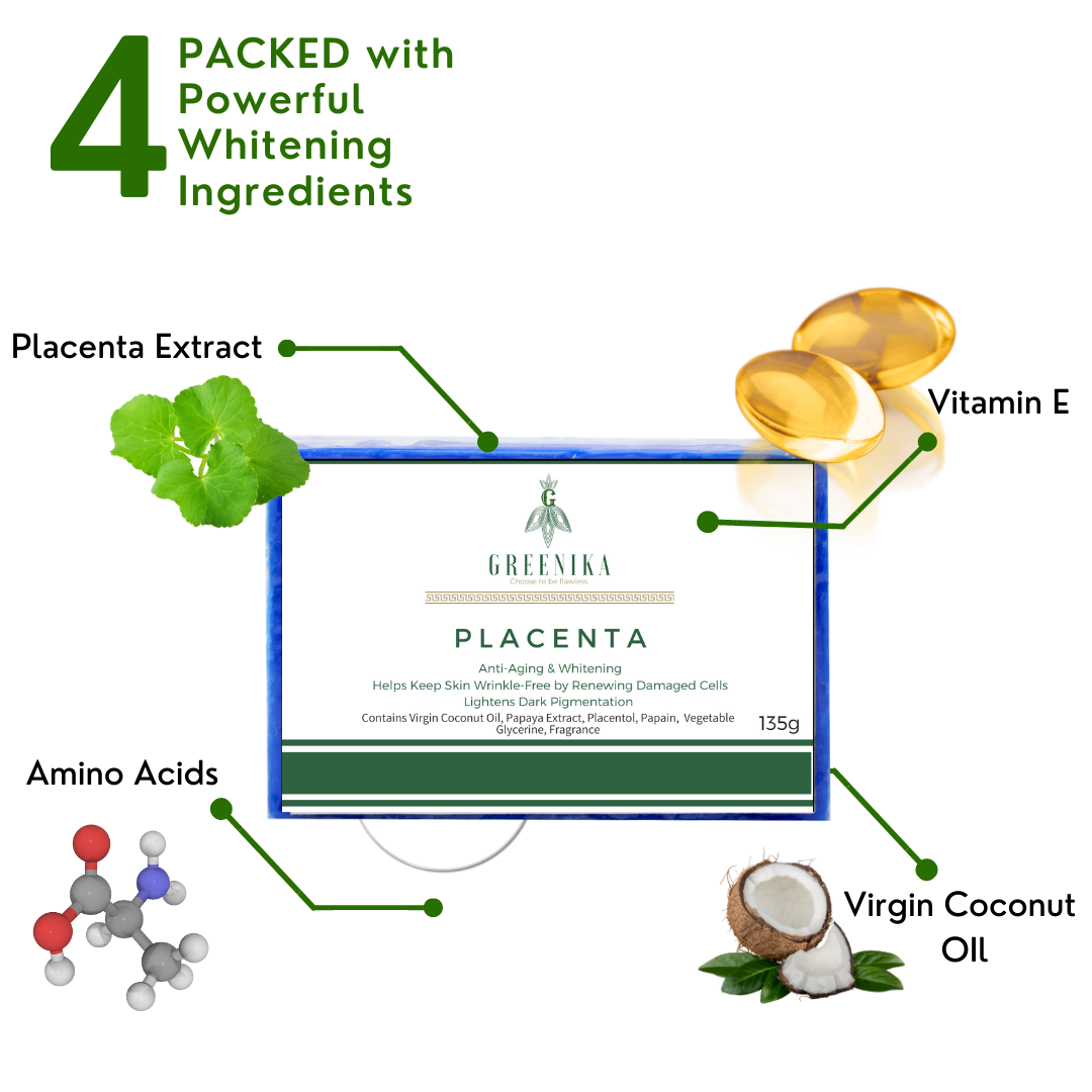 Greenika Placenta Natural Whitening Soap