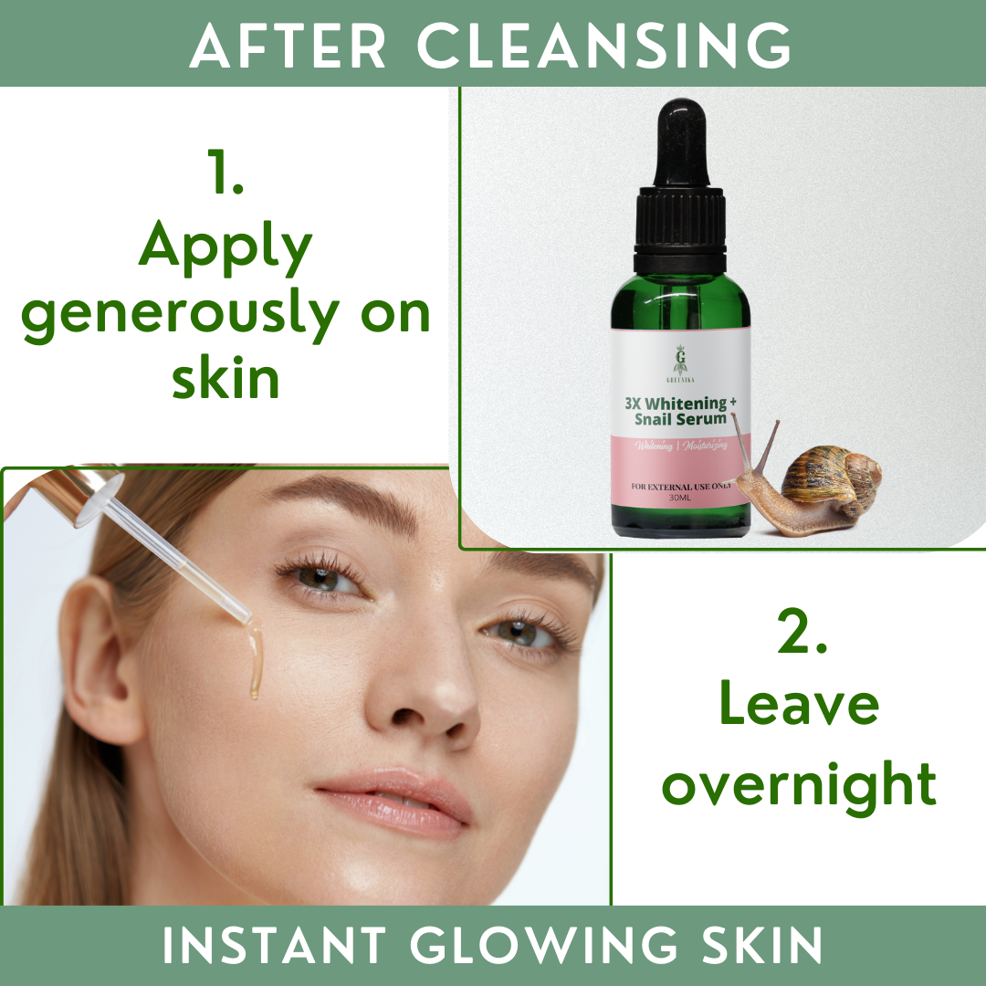 Greenika Moisturizing Snail Slime Serum Face Serum 30mL