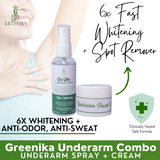 Greenika Whitening Underarm Combo - Cream + Spray