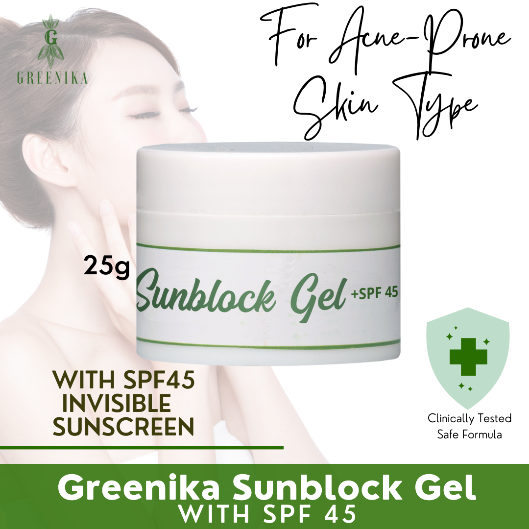 Greenika Face Sunblock Gel Facial Sunscreen with SPF45