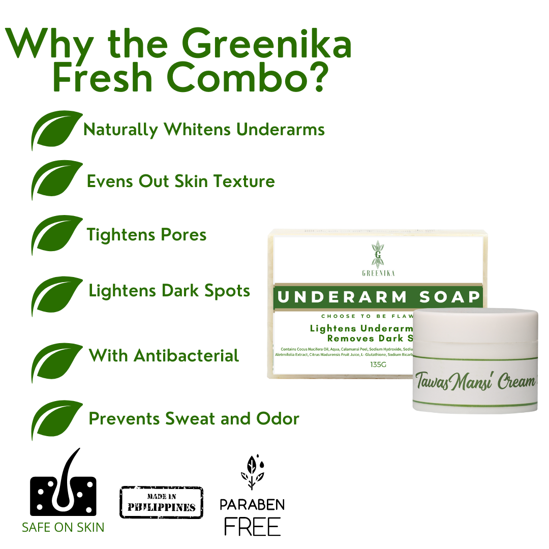 Greenika Fresh Underarm Combo Underarm Soap + Deowhite Cream for Armpit