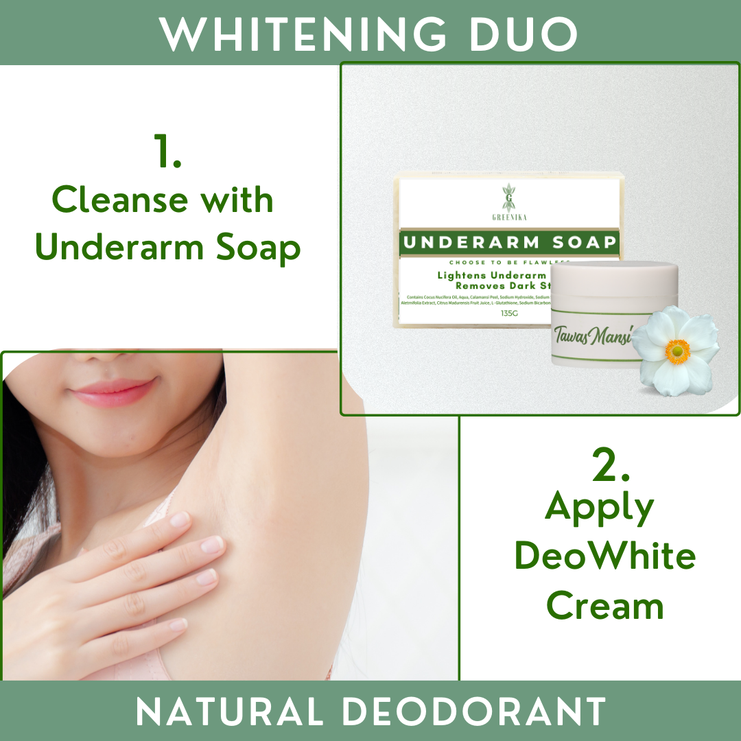 Greenika Fresh Underarm Combo Underarm Soap + Deowhite Cream for Armpit