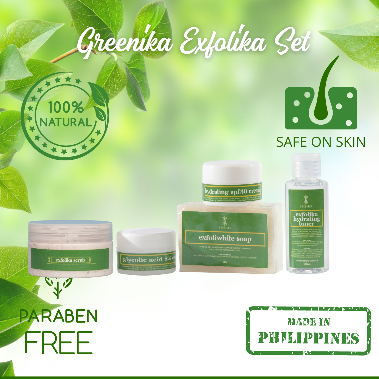 Greenika Exfolika Whitening Set