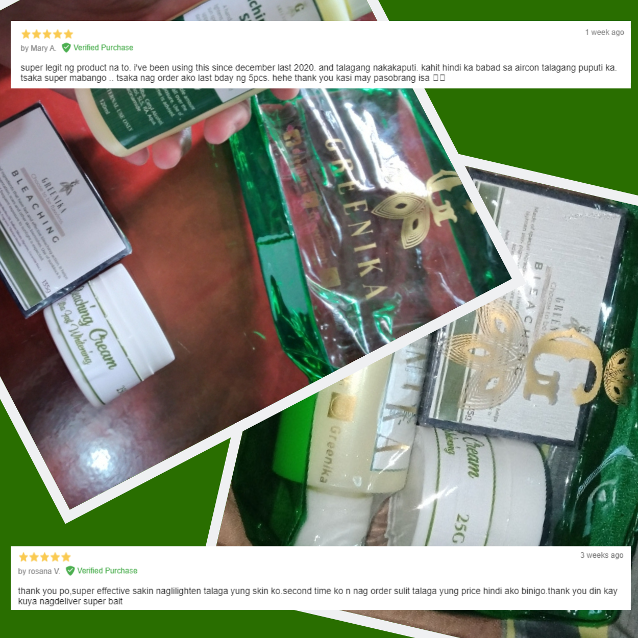 Greenika 3in1 Bleaching Set with Bleaching Soap, Bleaching Lotion and Bleaching Cream