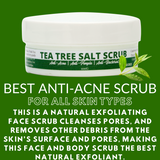 Greenika Tea Tree Anti Acne Anti Pimple Refined Salt Face and Body Scrub
