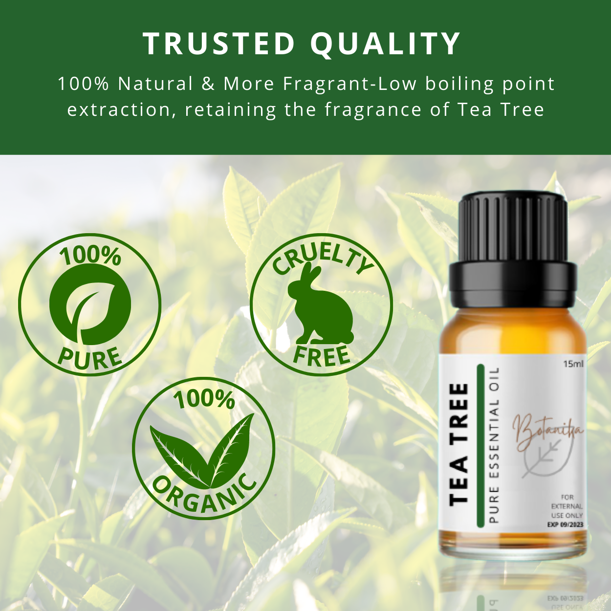 Botanika Tea Tree Pure Essential Oil Aromatherapy Undiluted