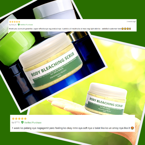 Greenika Body Bleaching Scrub for Body Whitening & Dark Spot Remover
