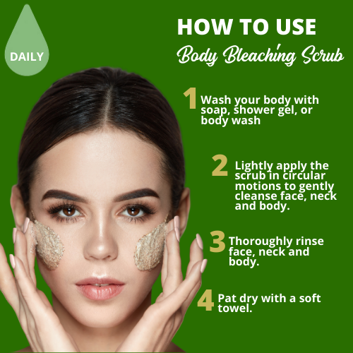 Greenika Body Bleaching Scrub for Body Whitening & Dark Spot Remover