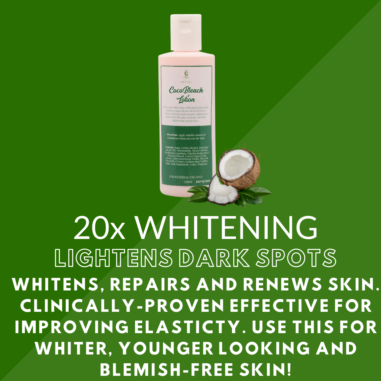Greenika CocoBleach Whitening Lotion