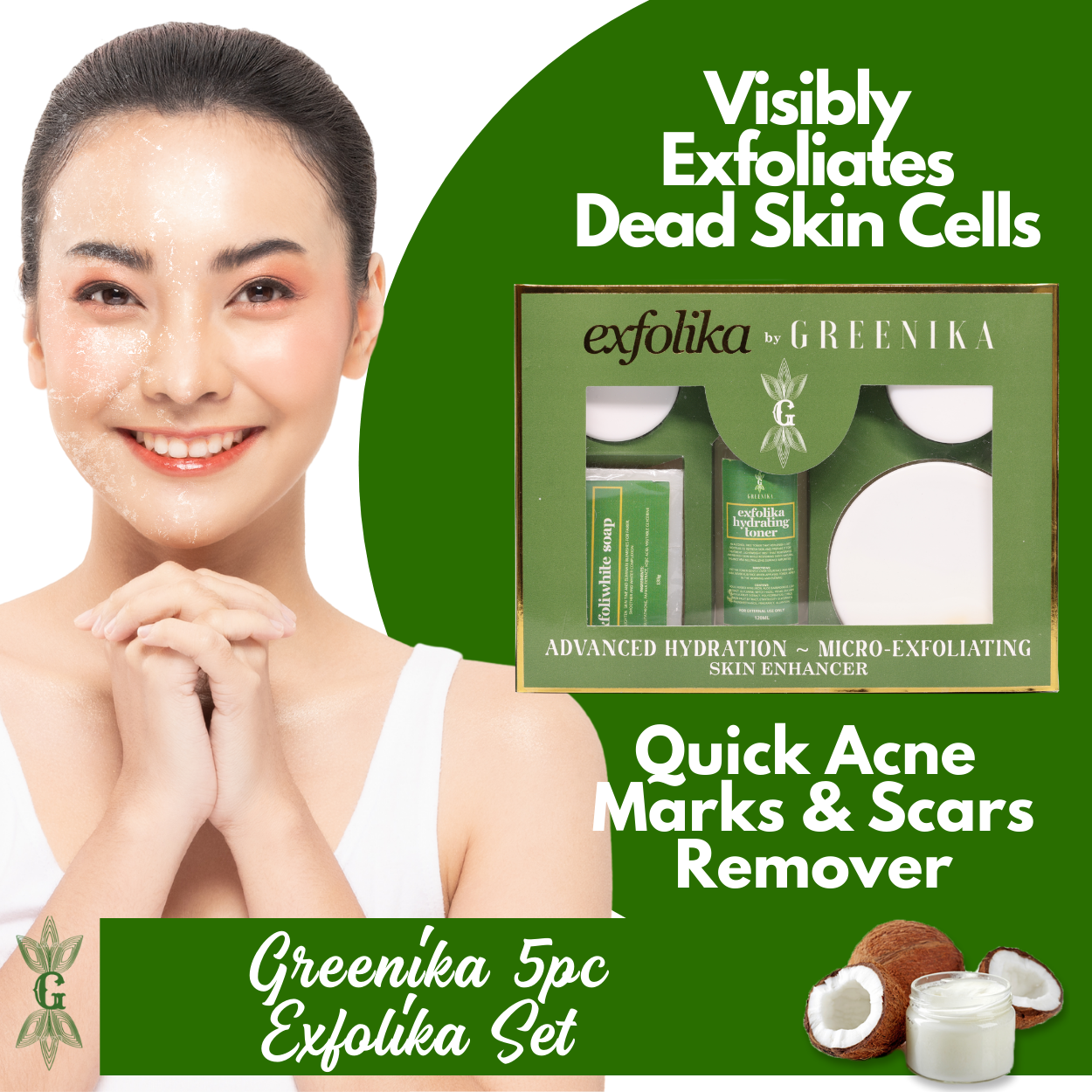 Greenika Exfolika Whitening Set