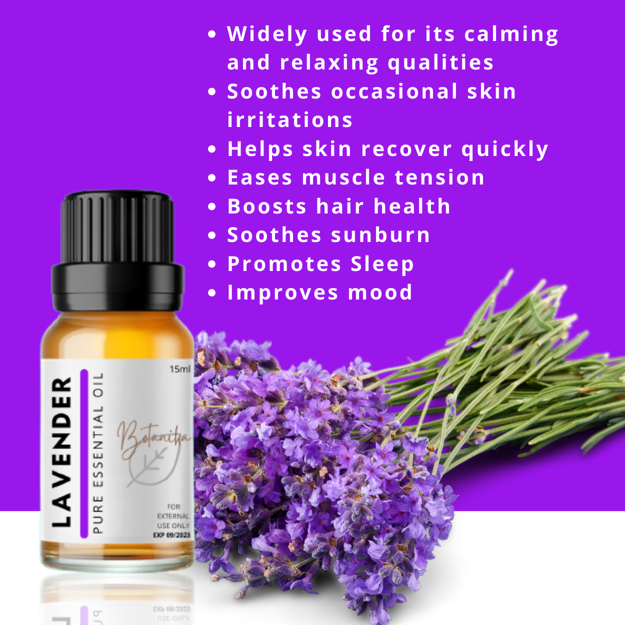 Botanika Lavender Pure Essential Oil Aromatherapy Undiluted Stress Relief for Sleep Relaxation Topical For Dry Skin and Irritation Therapeutic Scent to Ease Tension Essential Oils for Car Diffuser Home Diffuser Humidifier Certified Organic Essential Oil