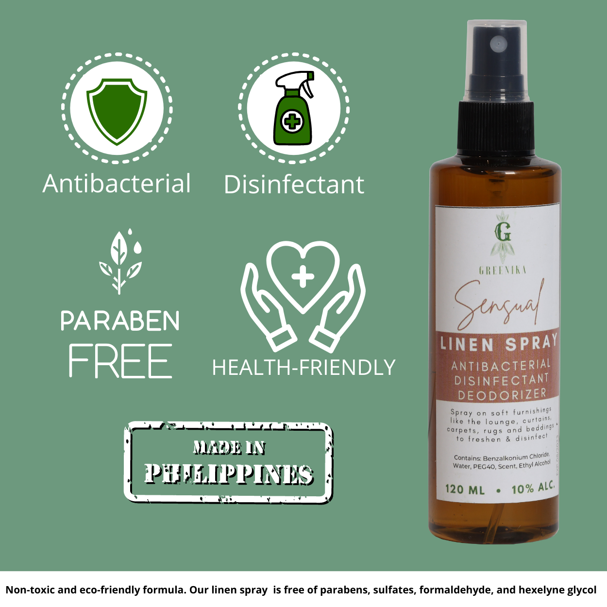 Greenika Linen Mist Spray Sensual Scent
