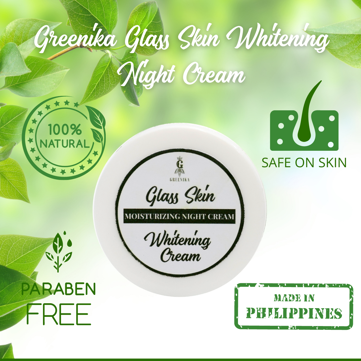 Greenika Glass Skin Facial Moisturizing Cream