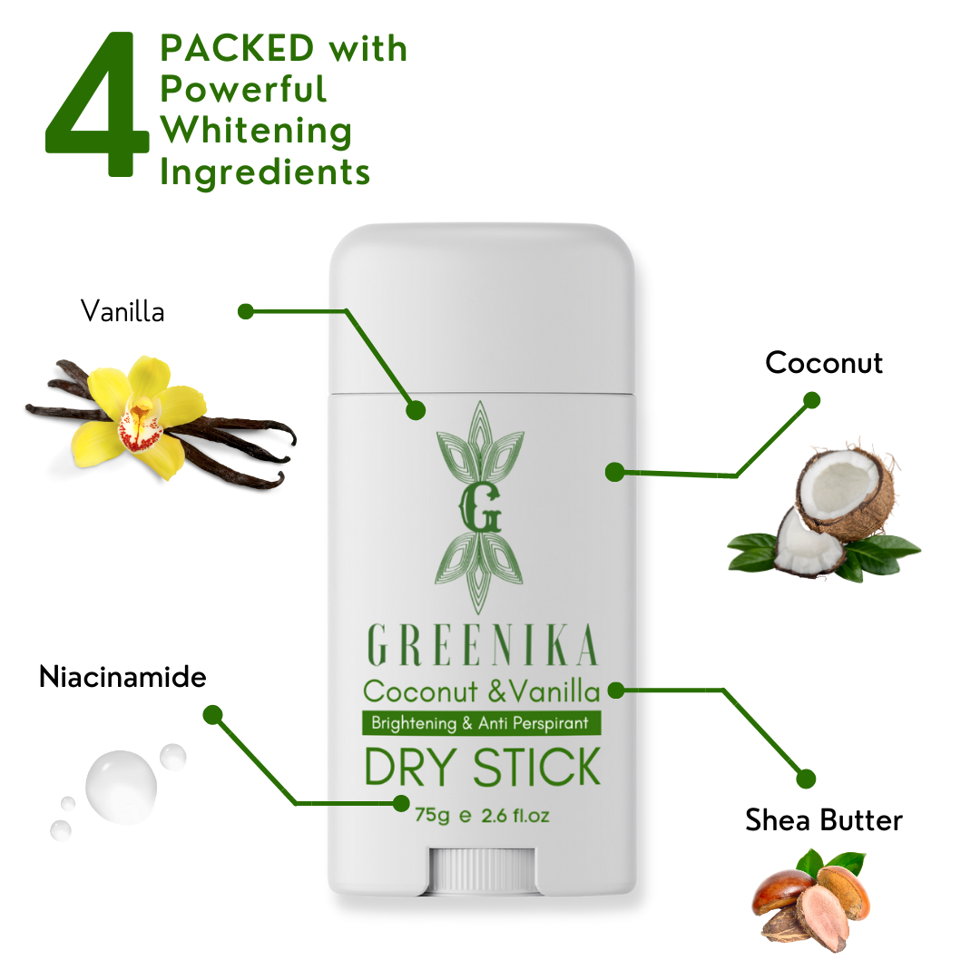 Greenika DryStick Brightening Deodorant for Dark Underarms